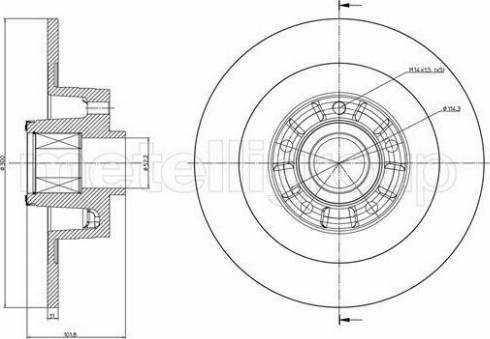 Fri.Tech. BD1429 - Тормозной диск autospares.lv