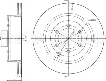 Fri.Tech. BD1423 - Тормозной диск autospares.lv