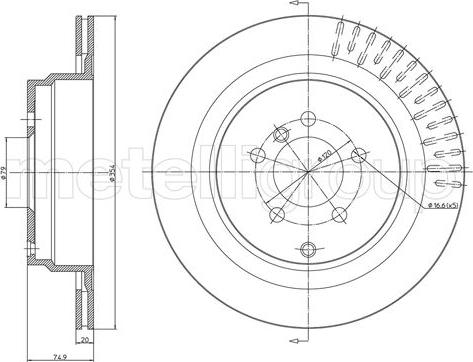 Fri.Tech. BD1427 - Тормозной диск autospares.lv