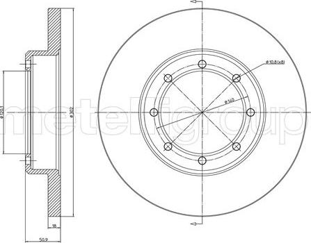 Fri.Tech. BD1478 - Тормозной диск autospares.lv