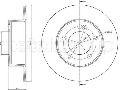 Fri.Tech. BD1477 - Тормозной диск autospares.lv