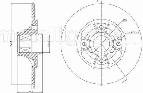 Fri.Tech. BD1591 - Тормозной диск autospares.lv