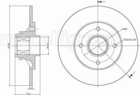 Fri.Tech. BD1598 - Тормозной диск autospares.lv