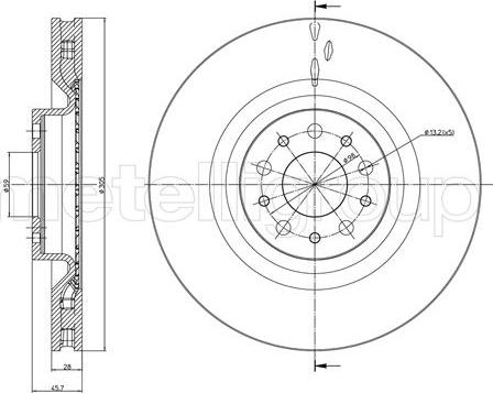 Fri.Tech. BD1548 - Тормозной диск autospares.lv