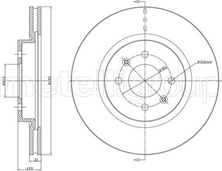 Fri.Tech. BD1547 - Тормозной диск autospares.lv