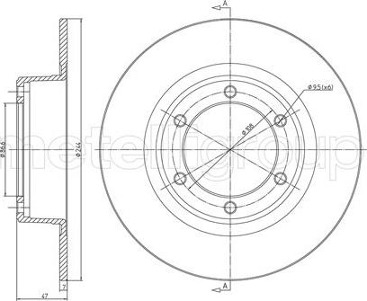 Fri.Tech. BD1559 - Тормозной диск autospares.lv