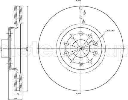 Fri.Tech. BD1550 - Тормозной диск autospares.lv