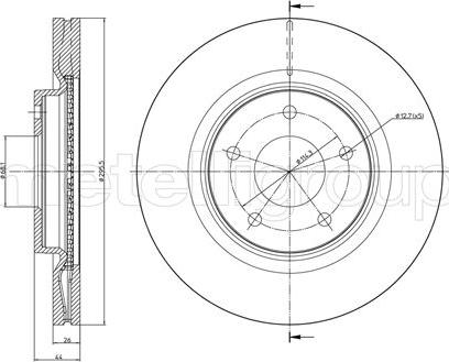 Fri.Tech. BD1553 - Тормозной диск autospares.lv