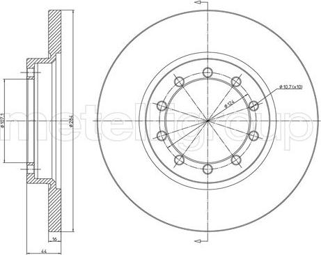 Fri.Tech. BD1509 - Тормозной диск autospares.lv