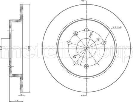 Fri.Tech. BD1501 - Тормозной диск autospares.lv