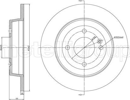 Fri.Tech. BD1508 - Тормозной диск autospares.lv