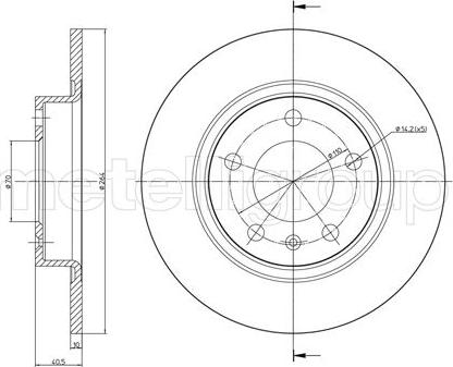 Fri.Tech. BD1503 - Тормозной диск autospares.lv