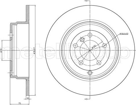 Fri.Tech. BD1518 - Тормозной диск autospares.lv