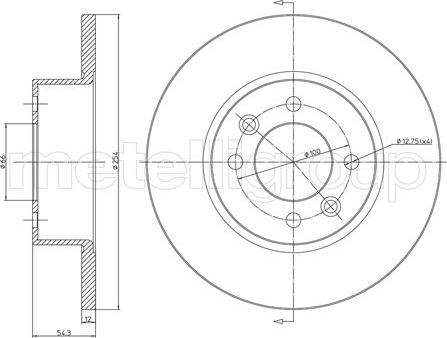 Fri.Tech. BD1583 - Тормозной диск autospares.lv