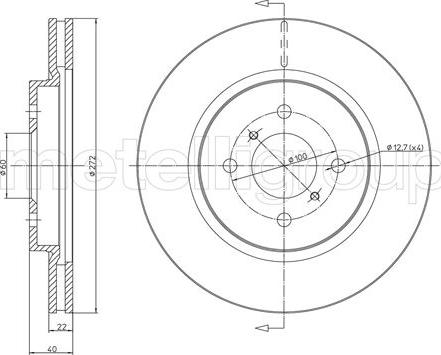 Fri.Tech. BD1535 - Тормозной диск autospares.lv