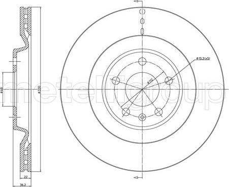 Fri.Tech. BD1644 - Тормозной диск autospares.lv