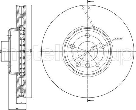 Fri.Tech. BD1648 - Тормозной диск autospares.lv