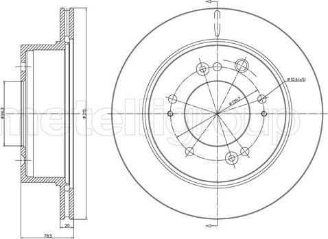 Fri.Tech. BD1650 - Тормозной диск autospares.lv