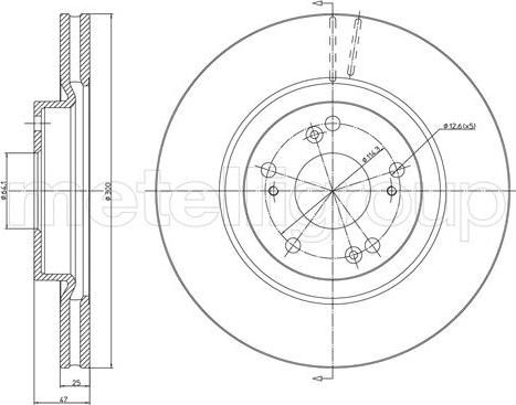 Fri.Tech. BD1651 - Тормозной диск autospares.lv