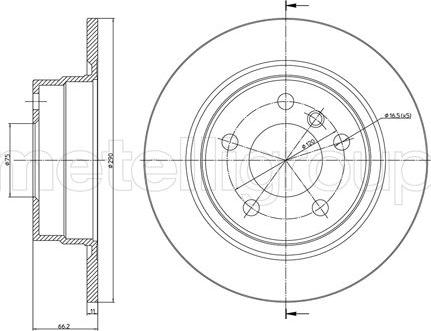 Fri.Tech. BD1653 - Тормозной диск autospares.lv