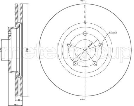 Fri.Tech. BD1661 - Тормозной диск autospares.lv