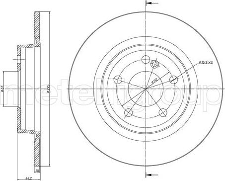 Fri.Tech. BD1668 - Тормозной диск autospares.lv