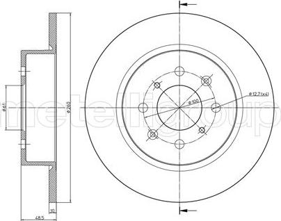 Fri.Tech. BD1601 - Тормозной диск autospares.lv