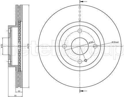 Fri.Tech. BD1613 - Тормозной диск autospares.lv