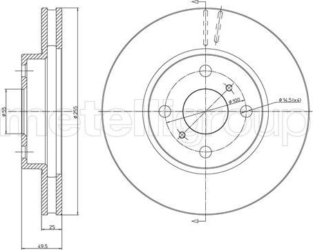 Fri.Tech. BD1617 - Тормозной диск autospares.lv