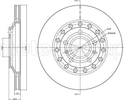 Fri.Tech. BD1684 - Тормозной диск autospares.lv