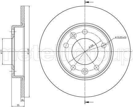 Fri.Tech. BD1680 - Тормозной диск autospares.lv