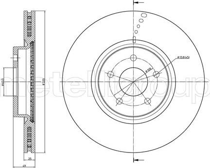 Fri.Tech. BD1681 - Тормозной диск autospares.lv