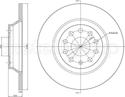 BENDIX BDS1203 - Тормозной диск autospares.lv