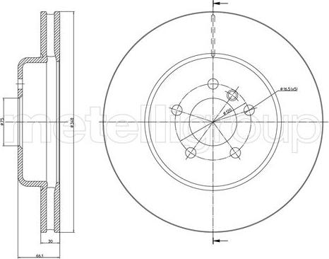 Fri.Tech. BD1639 - Тормозной диск autospares.lv