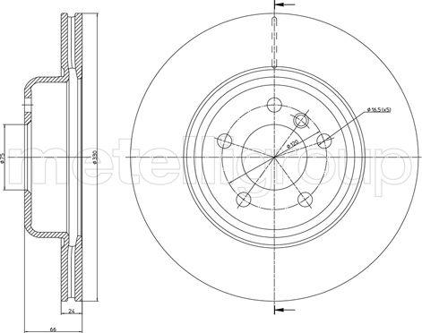 Fri.Tech. BD1635 - Тормозной диск autospares.lv