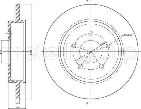 Fri.Tech. BD1626 - Тормозной диск autospares.lv