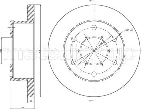 Fri.Tech. BD1620 - Тормозной диск autospares.lv