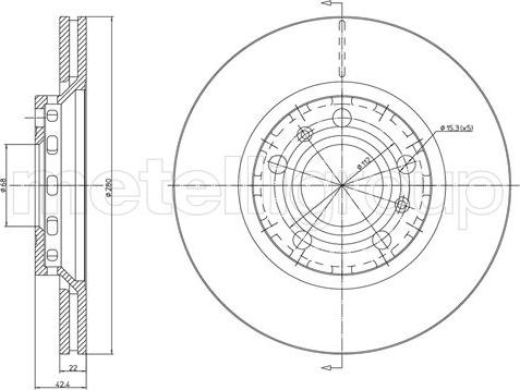 Fri.Tech. BD1623 - Тормозной диск autospares.lv