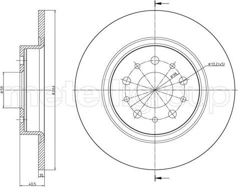 Fri.Tech. BD1678 - Тормозной диск autospares.lv