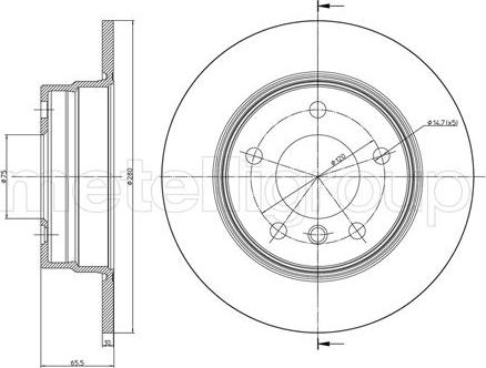 Fri.Tech. BD1094 - Тормозной диск autospares.lv