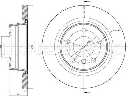 Fri.Tech. BD1095 - Тормозной диск autospares.lv