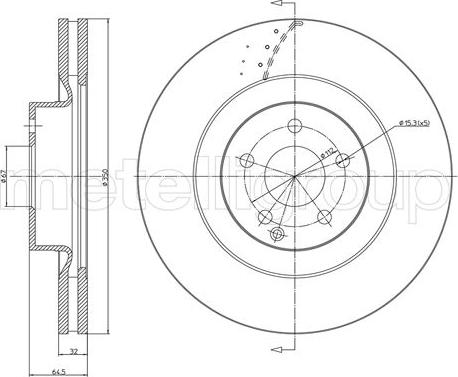 Fri.Tech. BD1044 - Тормозной диск autospares.lv