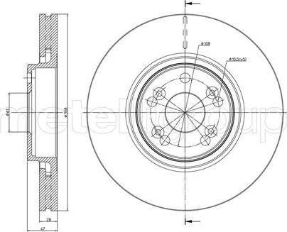 Fri.Tech. BD1058 - Тормозной диск autospares.lv