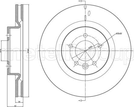 Fri.Tech. BD1057 - Тормозной диск autospares.lv