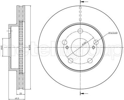 Fri.Tech. BD1064 - Тормозной диск autospares.lv