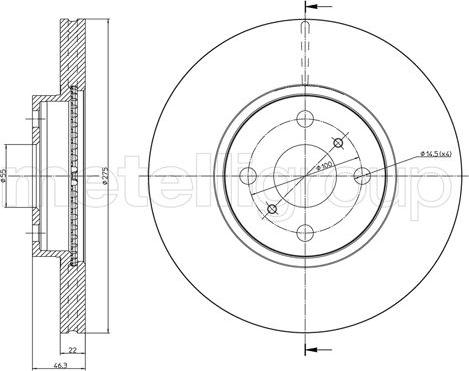 Fri.Tech. BD1068 - Тормозной диск autospares.lv