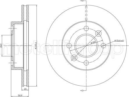 Fri.Tech. BD1001 - Тормозной диск autospares.lv