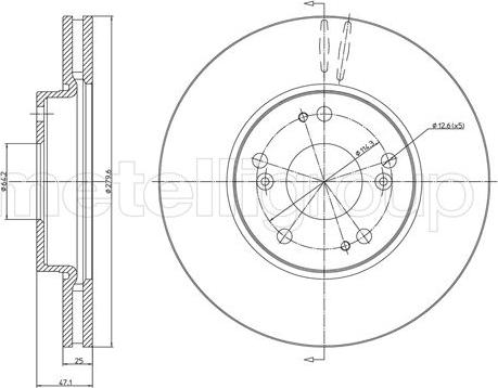 Fri.Tech. BD1008 - Тормозной диск autospares.lv