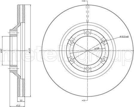 Fri.Tech. BD1014 - Тормозной диск autospares.lv