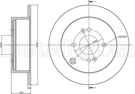 Fri.Tech. BD1015 - Тормозной диск autospares.lv